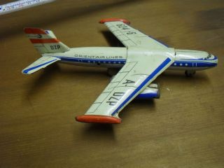 Blechspielzeug - Flugzeug Orient Air Lines Düsenflugzeug 70 Jahre Bild