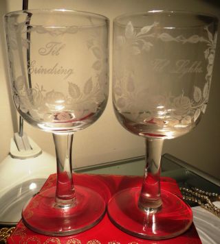 Weinglas Mit Gravur,  Geschliffen Oder Geätzt Bild