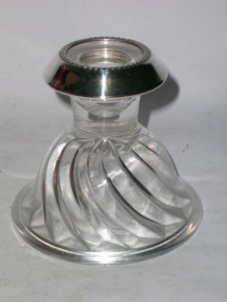 1965 Kristallleuchter Mit Silberrand Saben Glass Co.  Usa Bild