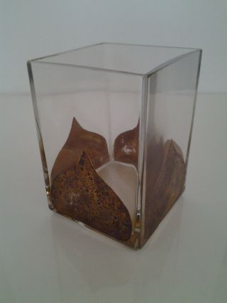 Süßmuth Glas Vase Mit Gold Applikationen Bild