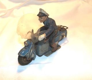 Gama Polizei - Motorrad,  Nr.  126,  Made In Germany,  U.  S.  Zone,  Blechspielzeug Bild