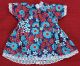 Vintage Puppenkleid Dirndl Blau Rot Weiße Blüten Unbespielt Für 30 - 35 Cm Puppe Original, gefertigt vor 1970 Bild 3