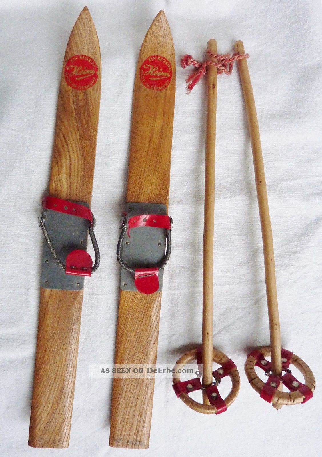 RaritÄt,  Antik: Puppen Ski,  Stöcke,  Heimi,  Holz,  50er Jahre Original, gefertigt vor 1970 Bild