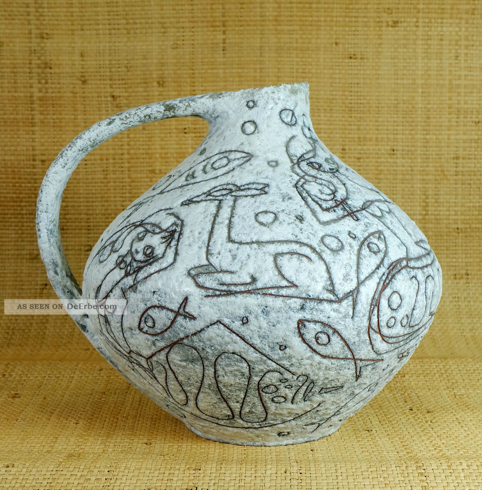Imposante Vase Ruscha Dekor Filigran Adele Bolz 50er Jahre 1950-1959 Bild
