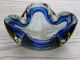 Murano Aschenbecher Blaues Dickglas,  Groß U.  Schwer. Glas & Kristall Bild 1