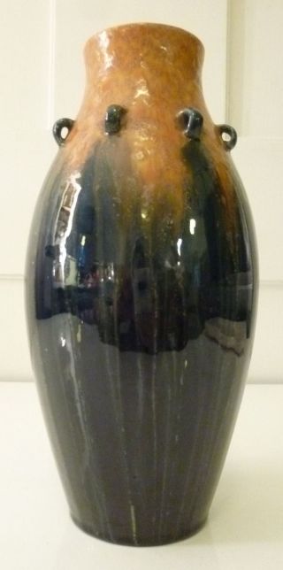 Jugendstil Vase Mit 8 Kleinen Henkeln,  Höhe 24 Cm,  Signatur,  Um 1900 Bild