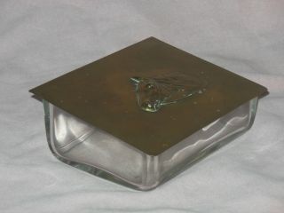 Deckeldose Aufbewahrungsbox Glas Messing Glasschale Schale Pferd Deckel Dose Bild