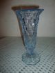 1 Alte Glas Vase,  Pressglas,  Blau (2150 Glas & Kristall Bild 1