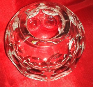 Kristall Glas Kugel Vase 70er - 80er Jahre Design Tisch Rosenvase Deko Top Zust Bild