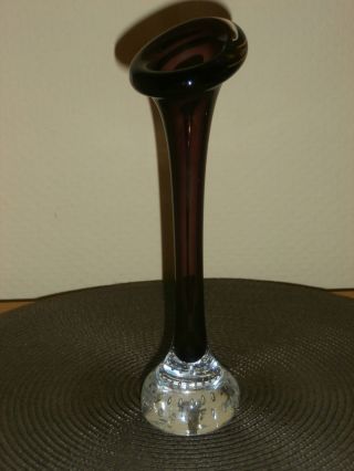 Sehr Schöne Murano Bubbles Vase In Lila Und Klarglas Für Eine Orchidee Bild