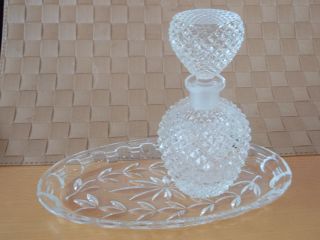 Bleikristall Glasplatte Glasschale Incl.  Bleikristall - Karaffe Schwere Ausführung Bild