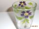 Alter Fußbecher Kelchglas Handbemalt Blumen Glas & Kristall Bild 2