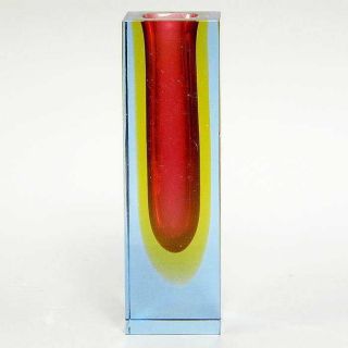 Miniatur - Blockvase Aus Murano - Mehrfarbig - 12 Cm Bild