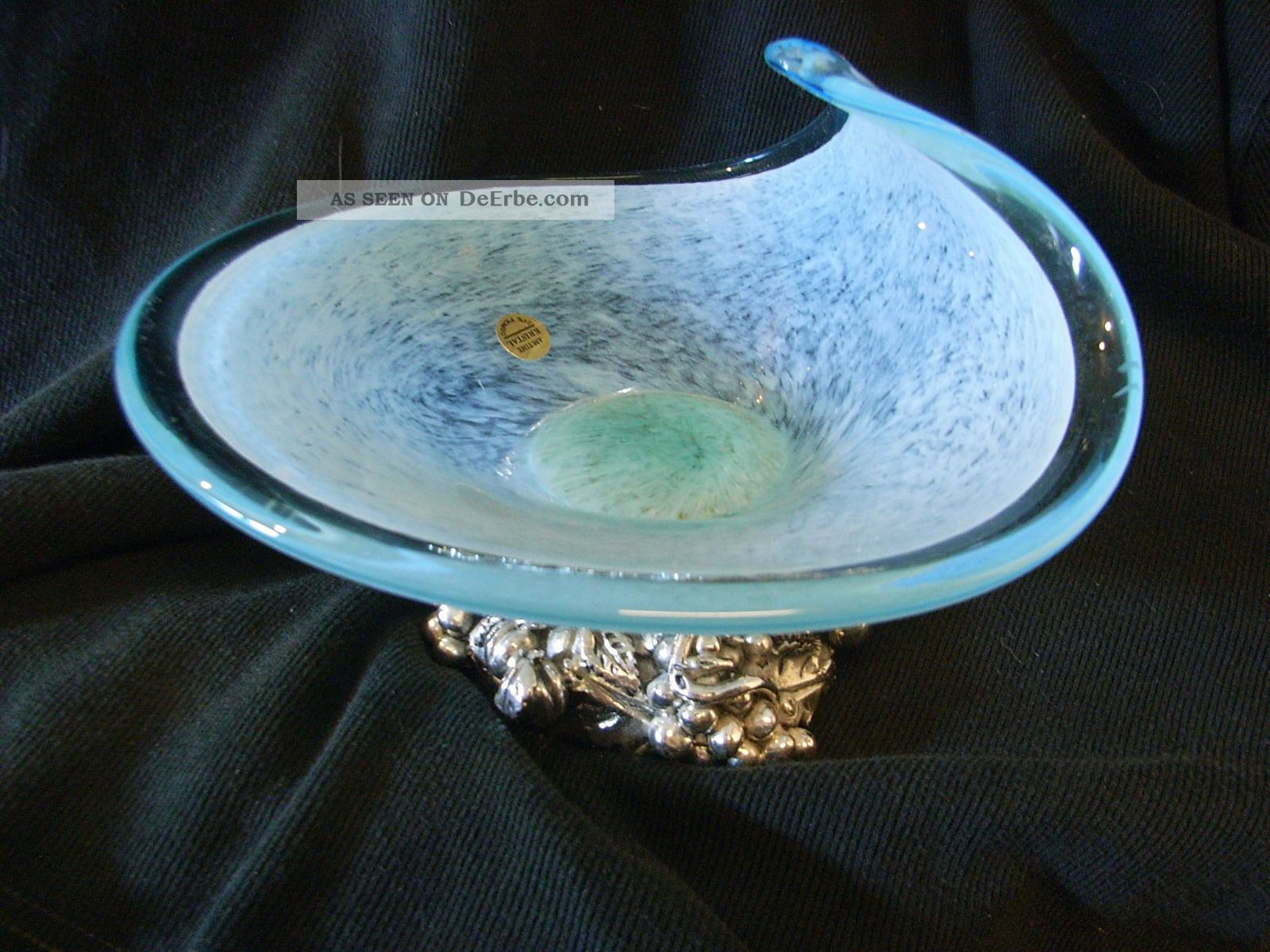 Alte Künstlerische Glasschale Dekorglas Bild