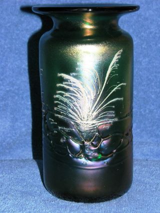 Irisierende Vase,  Freiherr V.  Poschinger,  Schweres Glas,  Mundgeblasen, Bild