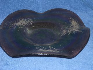 Großer Irisierender Glas Teller/schale Freiherr V.  Poschinger,  Mundgeblasen Bild