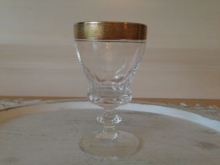 1 Kleines Weinglas Theresienthal Concord Mintonborte/ Goldkante Bild