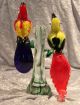Murano Glas - Vogel Papagei Papageienpaar - Bunt - 4,  3 Kg - Seltenes Stück Glas & Kristall Bild 7
