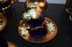 Prunkvolles Teeservice Aus Glas Kobalt Blau Mit Echt Gold Auflage Bohemia Czech Glas & Kristall Bild 4