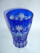 Bohemia Kristallvase Haida Schliff Glasvase Blau Überfangglas Kristallglas Top Glas & Kristall Bild 3