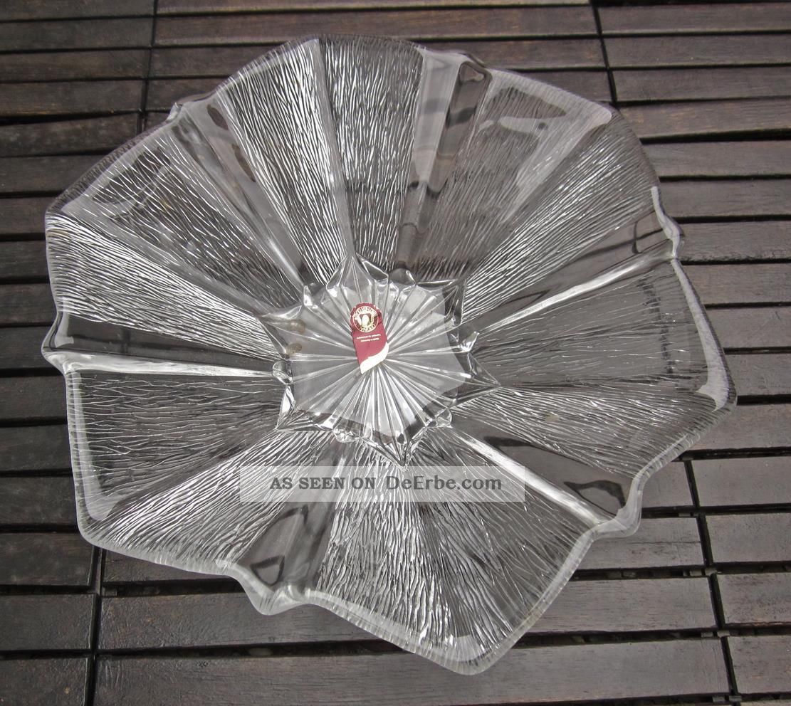 Glasschale Schale Walther Glas Massiv Um 1970/80 Sammlerglas Bild