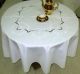 Runde Tischdecke Tischtuch 150cm Stickerei Richelieu Weiß Baumwolle Tischdecken Bild 1