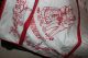 , Weihnach Idee,  Groß Antik Leinen Tischdecke,  Tolle Antik Rot Stickerei230x140 Tischdecken Bild 5