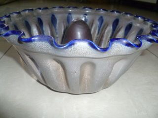 Backform Napfkuchen Keramik Steingut Grau Blau Bild