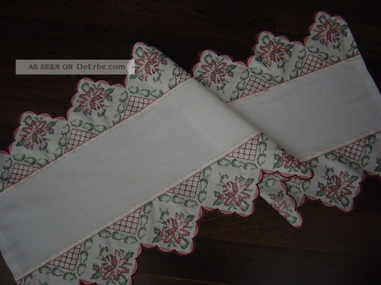 HAFT Ovaler Tischläufer – 100x150 Cm, Spitze Mit Stickerei, Weiß, Landhausstil, Polyester