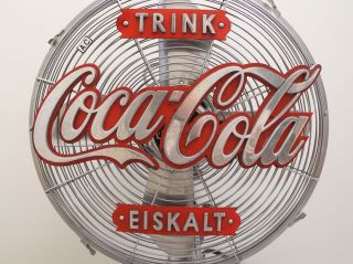 Tischventilator - Wendemechanik Art Deco - Cinni Vintage Fan - Trink Coca - Cola Bild