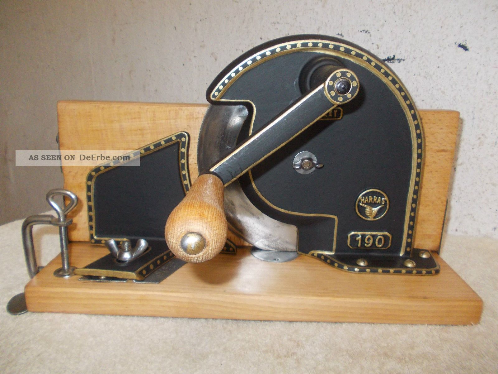 Alte Seltene Harras Brotschneidemaschine,  Brotschneider,  Brotmaschine Haushalt Bild