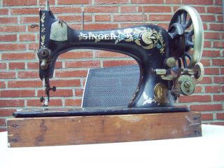 Alte Nähmaschine Singer Antik Ca.  1900 Deko Bild