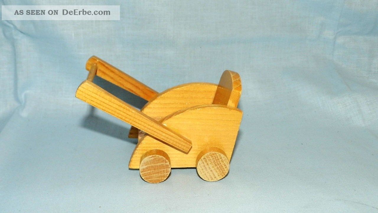 Alter Ddr Kinderwagen Puppenwagen Holz Puppenstube 1970 Original, gefertigt vor 1970 Bild