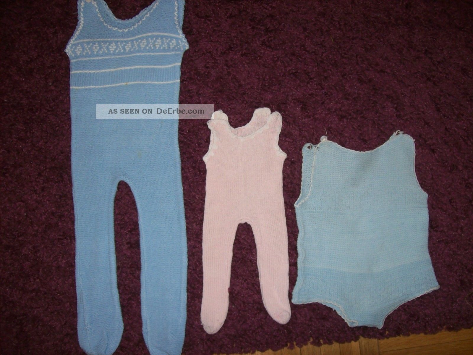 3 Alte Puppenstrampler Original, gefertigt vor 1970 Bild