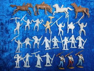 Konvolut 26 Merten Kunststoff Figuren Rohlinge Beduinen 4cm Elastolin Bild