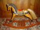 Altes Antikes Geschnitztes Holz Schaukelpferd Pferd Puppen Deko Karussell Antikspielzeug Bild 9