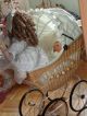 Puppenwagen Nostalgie Mit 1 Hei Ri Babypuppe,  1 Nuckelnden Porzellan Puppe Top Puppenwagen Bild 3