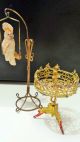 Puppenstube´n Zubehör Zinn Tisch Papgei Voliere Messing Erhard Und Söhne ?lohnt Original, gefertigt vor 1970 Bild 2
