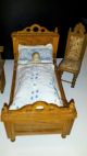RaritÄt Puppen Stube´n Puppe (porzellan) Möbel 1880 Gründerzeit Bett Spiegel Original, gefertigt vor 1970 Bild 4
