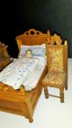 RaritÄt Puppen Stube´n Puppe (porzellan) Möbel 1880 Gründerzeit Bett Spiegel Original, gefertigt vor 1970 Bild 6