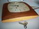 50s Med Century Mechanische Junghans Wanduhr Uhr Mit Gong Teak Wood Wall Clock Antike Originale vor 1950 Bild 3