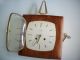 50s Med Century Mechanische Junghans Wanduhr Uhr Mit Gong Teak Wood Wall Clock Antike Originale vor 1950 Bild 5
