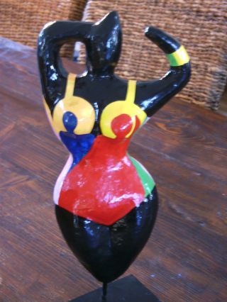 Große Bunte Nana - Hommage An Niki De Saint Phalle - Skulptur - Handarbeit Bild
