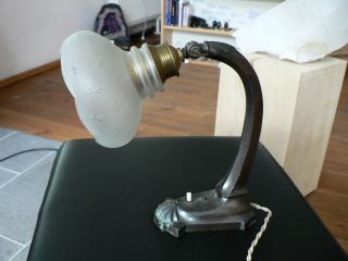 Antike Tischlampe Schreibtischlampe Jugendstil Keine Reproduktion Bild