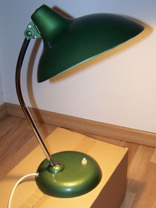 Alte Kaiser Arbeits Leuchte Grün Schreib Tisch Lampe 50er 60er Jahre Vintage Bild
