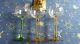 Antike Weingläser Mit Schliff,  2 Mit Gelbem,  1 Mit Grünem Stil Glas & Kristall Bild 2