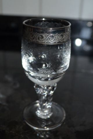 6 Likörgläser/schnapsgläser Medici Gläser Murano Platinrand Silber Bild