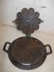 Altes Gusseisernes Sauber Gereinigtes Waffeleisen,  Waffeleisen,  Herzwaffeleisen Haushalt Bild 1