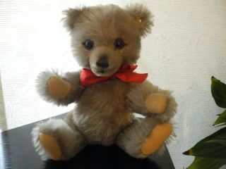 Teddy Von Steiff - 27 Cm - 45 Jahre Alt Mohair Fell Beige Nicht Bespielt Bild