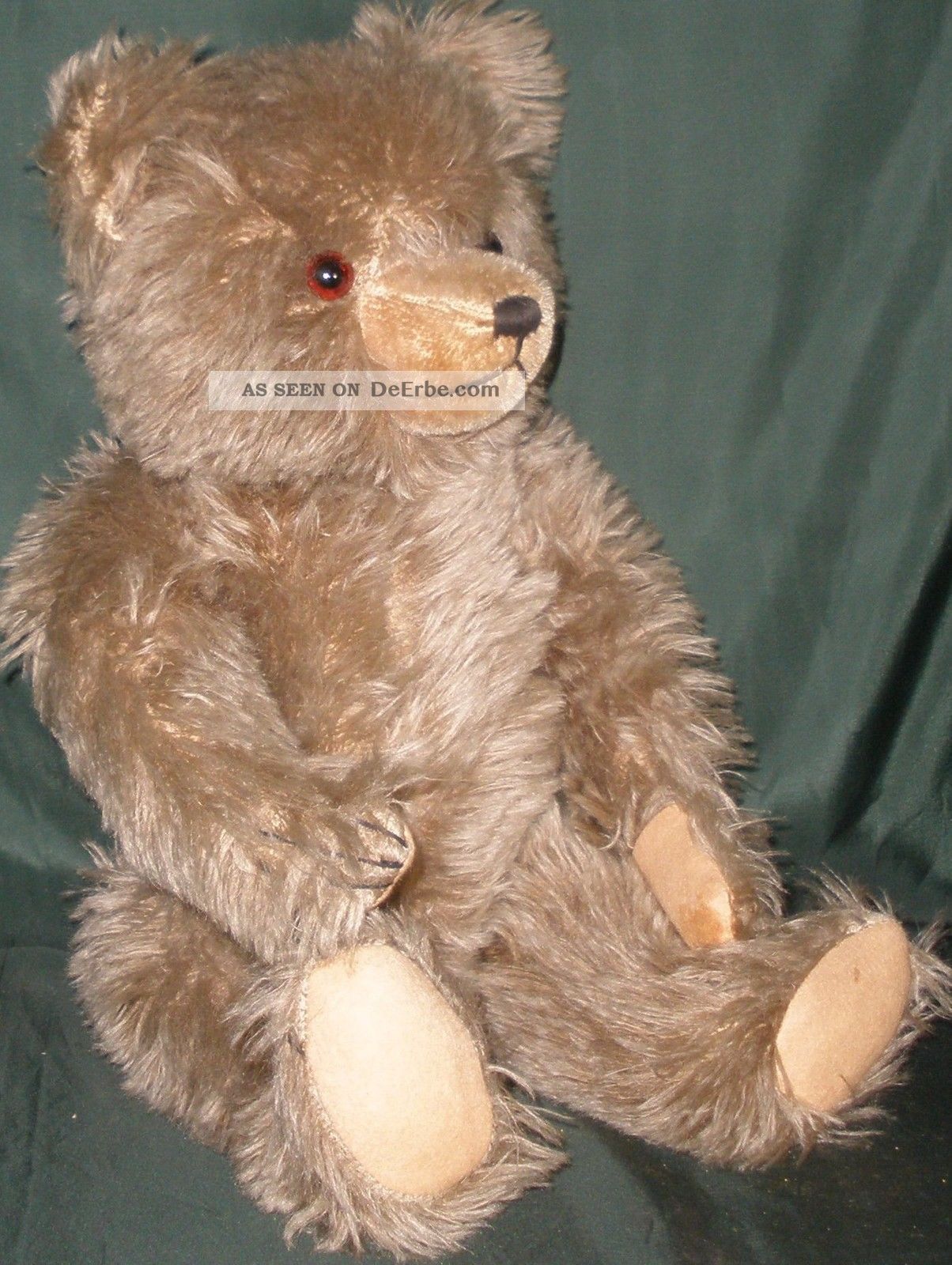 Alter Teddybär,  Grau/braun Mit Plüschfell Und Glasaugen,  50er J. Stofftiere & Teddybären Bild